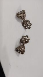 oxidize silver Ear rings with beautiful design - Image 2